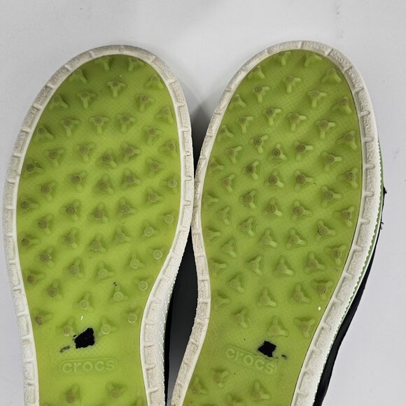 Crocs Men's 11 Hank Haney Black Leather Suede Athletic Spikeless Golf Shoes - Picture 10 of 10